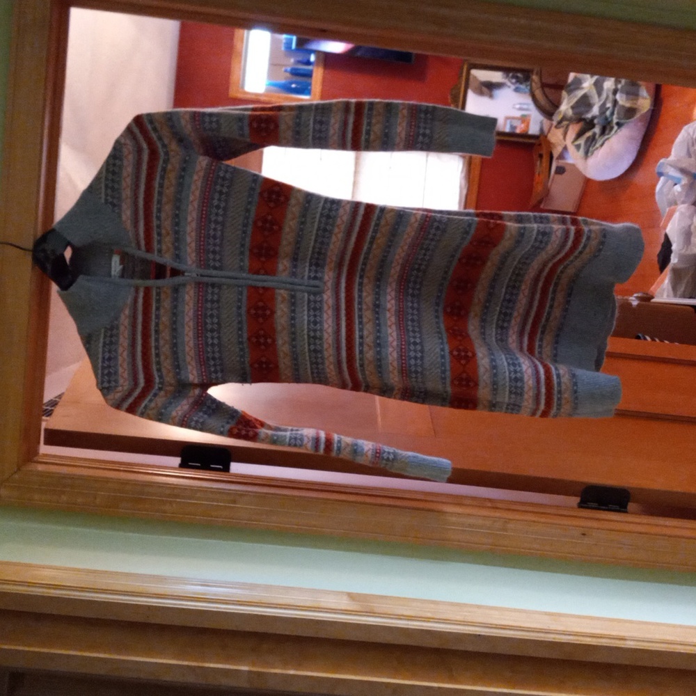 Boston Proper multi color lambs wool sweater dress size (S) 6 perfect condition